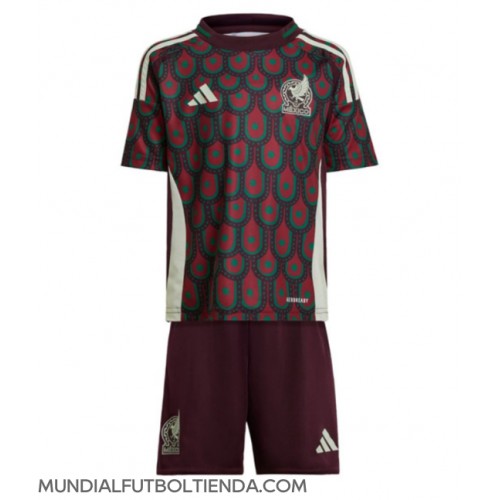 Camiseta México Primera Equipación Replica Copa America 2024 para niños mangas cortas (+ Pantalones cortos)